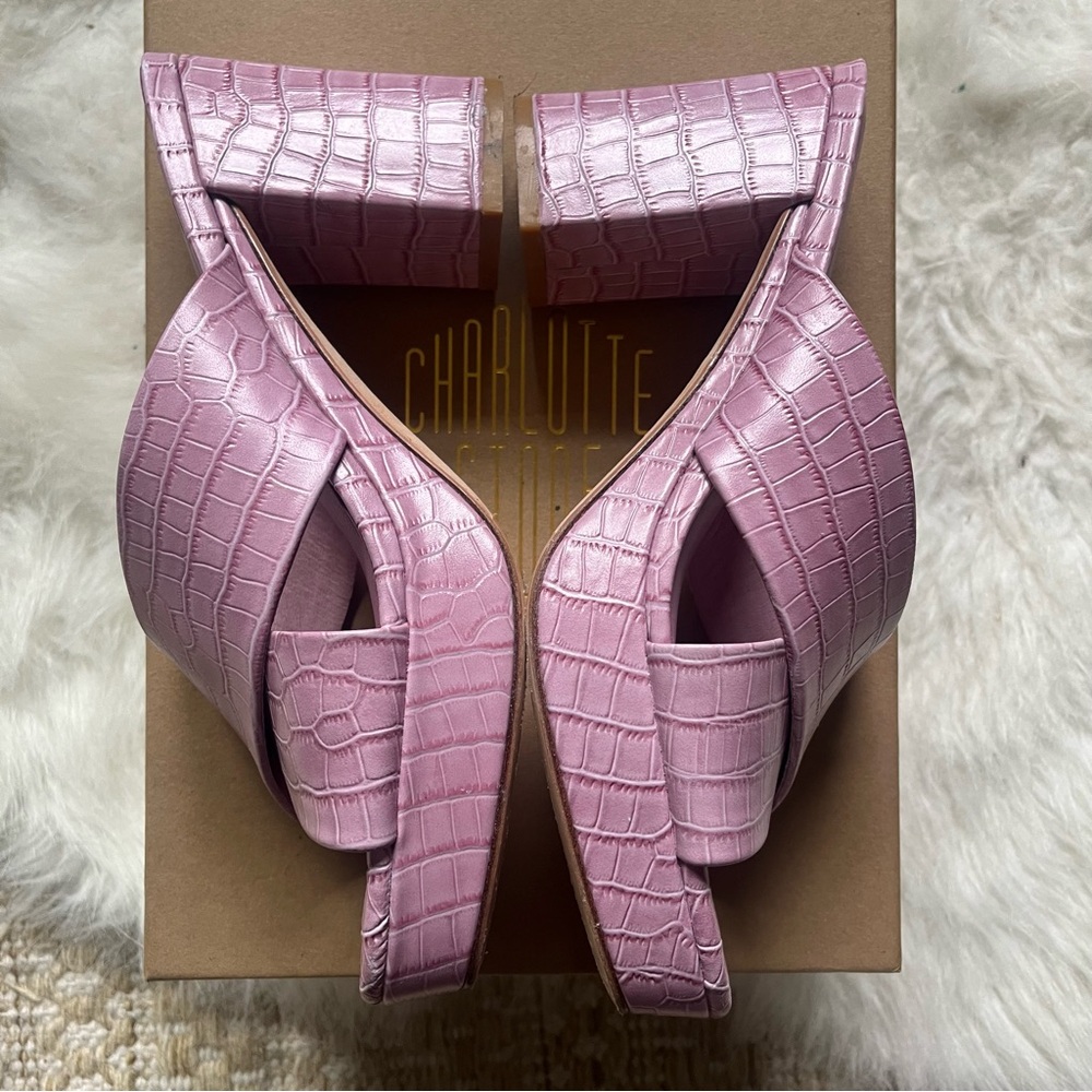 Charlotte Stone Lilac Sylvia Shoes - Picture 4 of 7